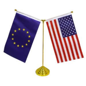 Double Flag Table Stand